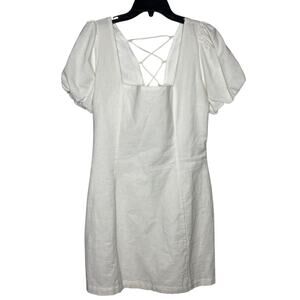 Altard State White Short Sleeve Mini Dress‎ Large